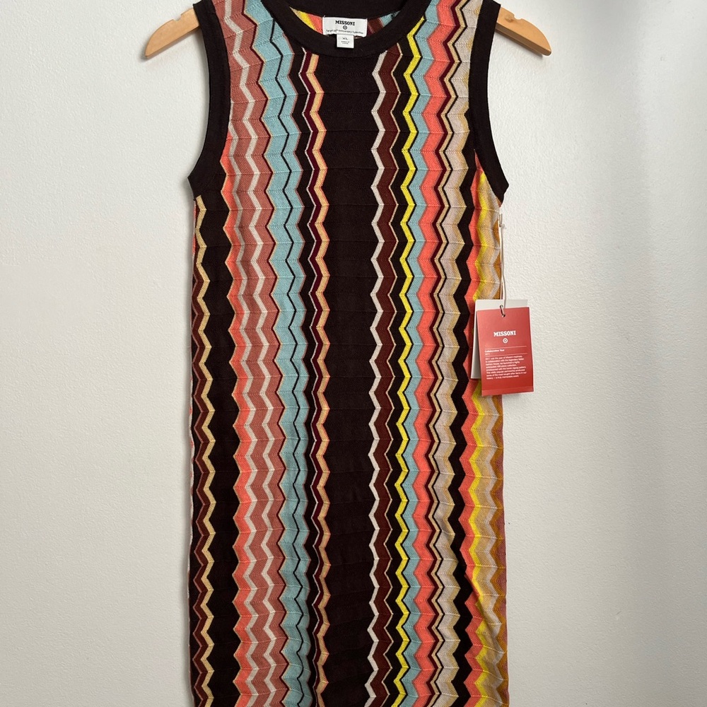 Missoni Multicolor Zigzag Knit Sleeveless Dress - Picture 4 of 10